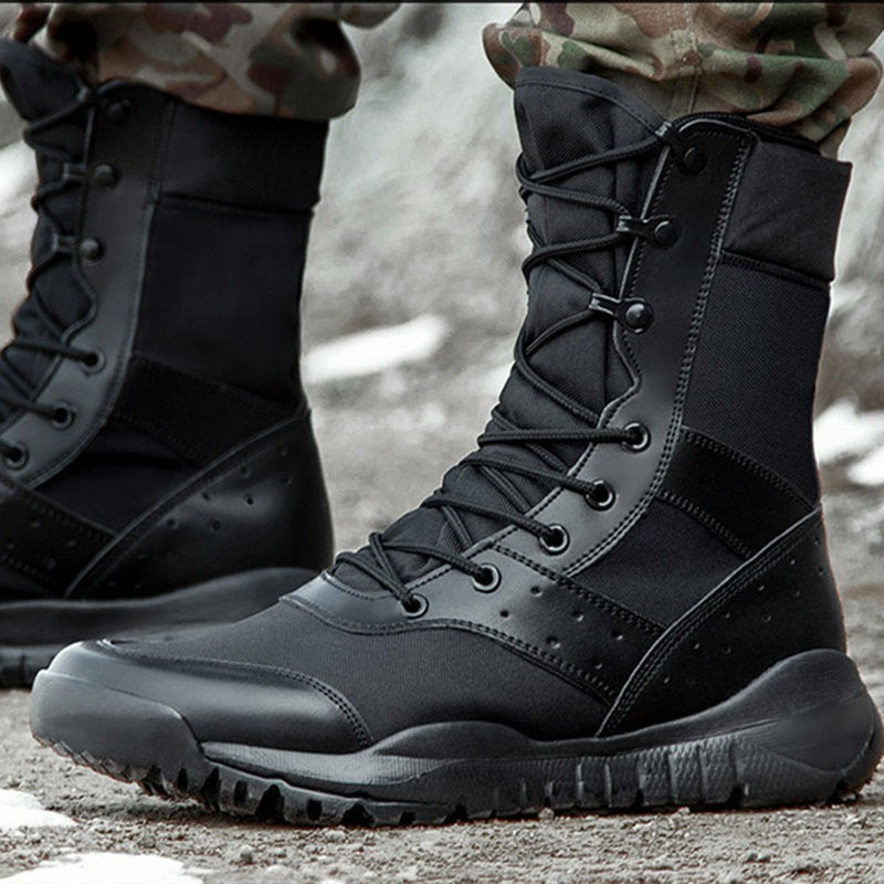 Summer Combat Boot Men Women Climbing Training Lightweight Waterproof Tactical Boots Outdoor Hiking Breathable Mesh Army Shoes - ArtificialBeast