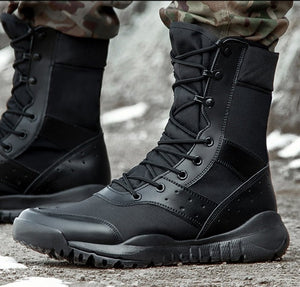 Summer Combat Boot Men Women Climbing Training Lightweight Waterproof Tactical Boots Outdoor Hiking Breathable Mesh Army Shoes - ArtificialBeast