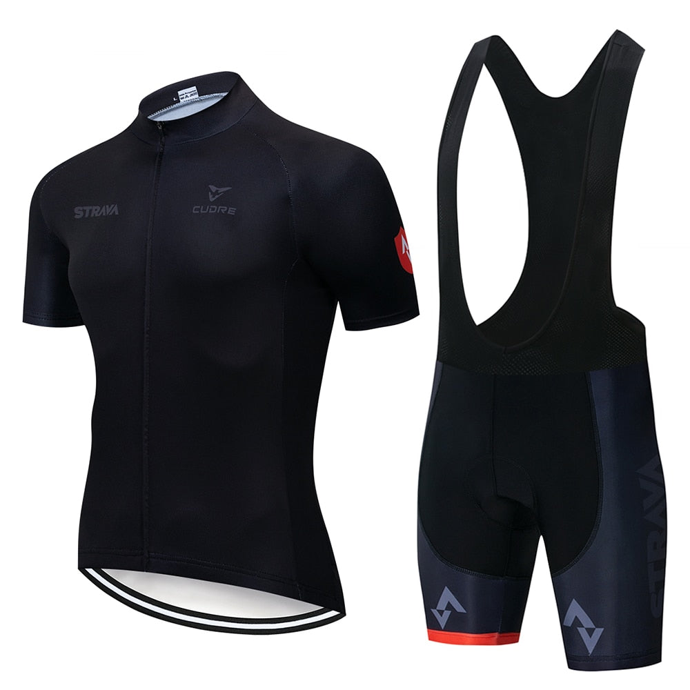 2019 Summer Strava New Cycling Jersey Short Sleeve Set Maillot Ropa Ciclismo Uniformes Quick-dry Bike Clothing MTB Cycle Clothes - ArtificialBeast