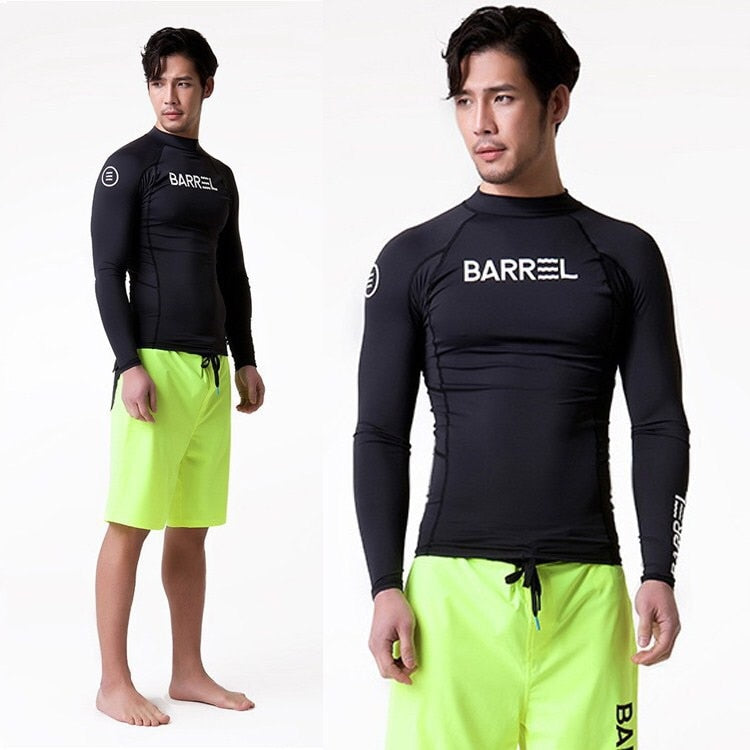 TSMC UV Protect Surfing Rash Guard Men Swimwear Long Sleeve Swimsuit Mens Rashguard Surf Shirt For Swimming Sail drop shipping - ArtificialBeast