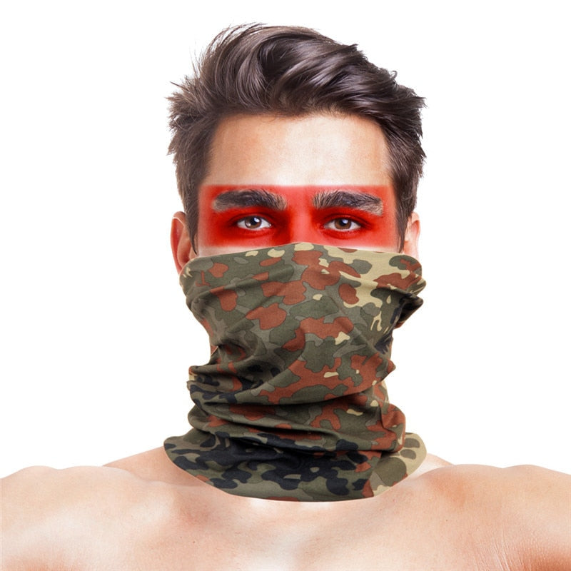 Cycling Bandana buffe Summer New Camouflage Running Scarf Camo Tactical Face Mask Riding Hiking Wristband Headband Tube Kerchief - ArtificialBeast