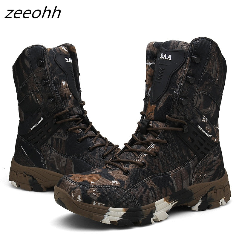 New Camo Military Boots Men Special Force Tactical Botas Outdoor Desert Non-slip Combat Shoes Waterproof Man Hiking Hunting Boot - ArtificialBeast