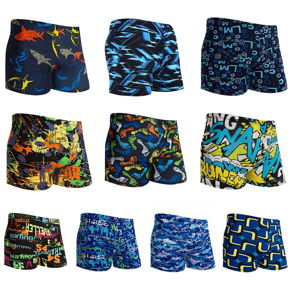 High Quality Men's Swimming Trunks Physical Swimming Pool Hot Spring Beach Swim Trunks Blue Multi-pattern Optional - ArtificialBeast