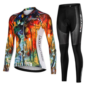 Women Cycling Clothing Cycling Sets Bike uniform Female Long Sleeve Cycling Jersey Set Road Bicycle Jerseys MTB Bicycle Wear - ArtificialBeast