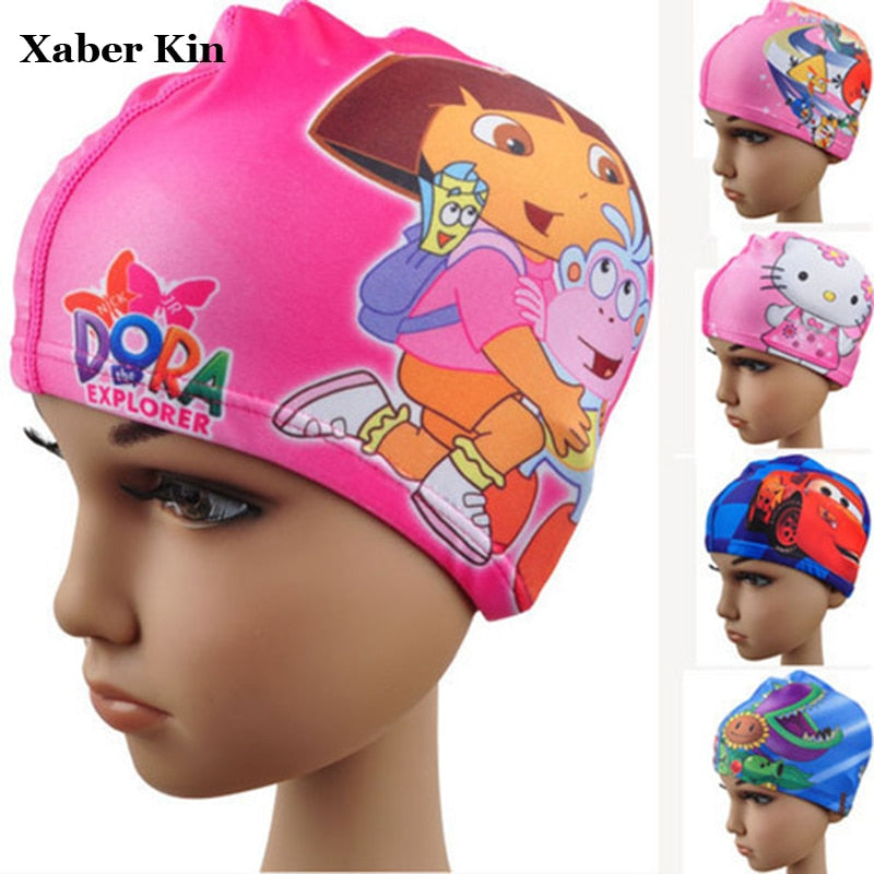 Baby Boys&Girls Swimming Caps 2-5y Swim Hats Cartoon Swimming Caps Bathing Caps for Children G17-K490 - ArtificialBeast