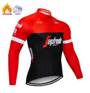 2019 Spain Men Winter Thermal Fleece Jerseys Long Sleeve Set Cycling jerseys training race Bicycle Tight Cycling Clothing - ArtificialBeast