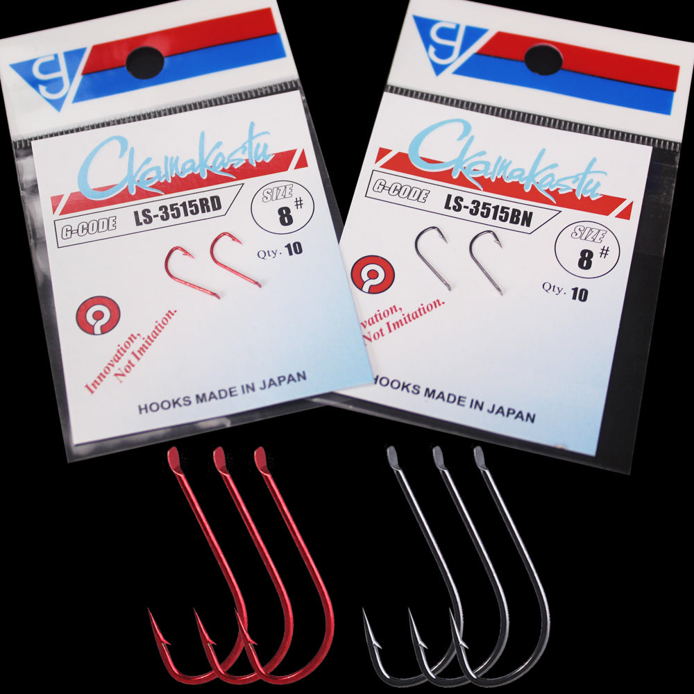 10pcs/lot black and red sode fishing hooks  High Carbon Steel Fishing Hook  Non-Barb  gamakatsu - ArtificialBeast