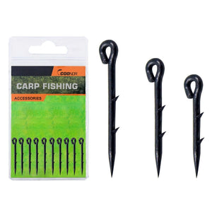 10pcs/lot Metal Fishing Hook Sting Pin Spike Barbed Maggot Bait Hair Rigs Carp Feeder Fishing Accessories - ArtificialBeast