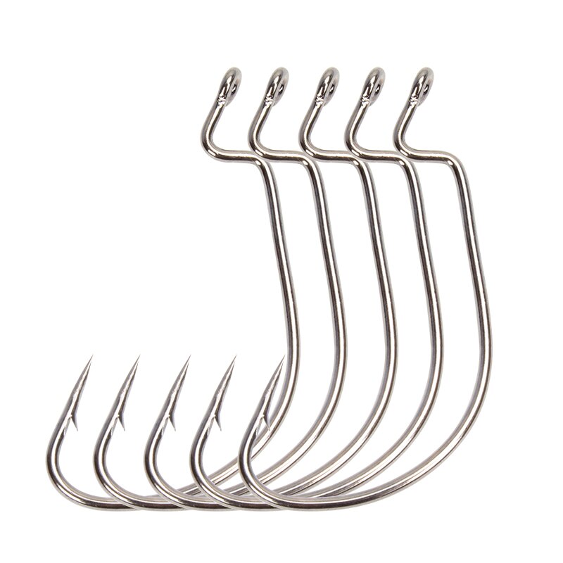 10/20pcs Fishing Hook Set Carbon Steel Wide Crank Offset Fishhook for Soft Worm Lure Barbed Hook carp Fishing Tackle accessories - ArtificialBeast