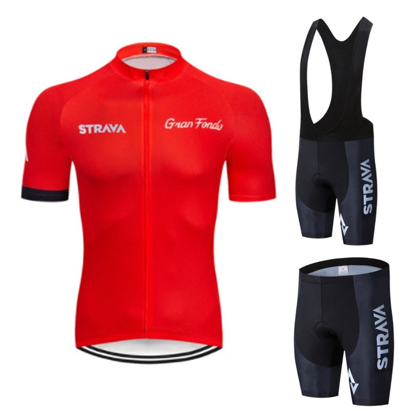 STRAVA 2019 Pro Cycling Kleding Sets Bike uniform Zomer Mans Wielertrui Set Road Fiets Jerseys MTB fiets Slijtage - ArtificialBeast