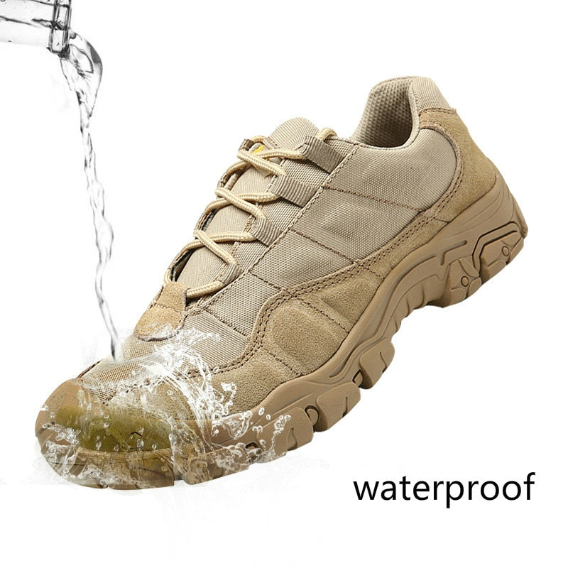 Outdoor Men Hiking Shoes Waterproof Breathable Tactical Combat Army Boots Desert Training Sneakers Anti-Slip Trekking Shoes - ArtificialBeast