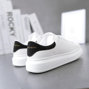 2019 New Designer Wedges White Shoes Female Platform Sneakers Men Tenis Feminino Casual Female Man Shoes Leather Shoes - ArtificialBeast