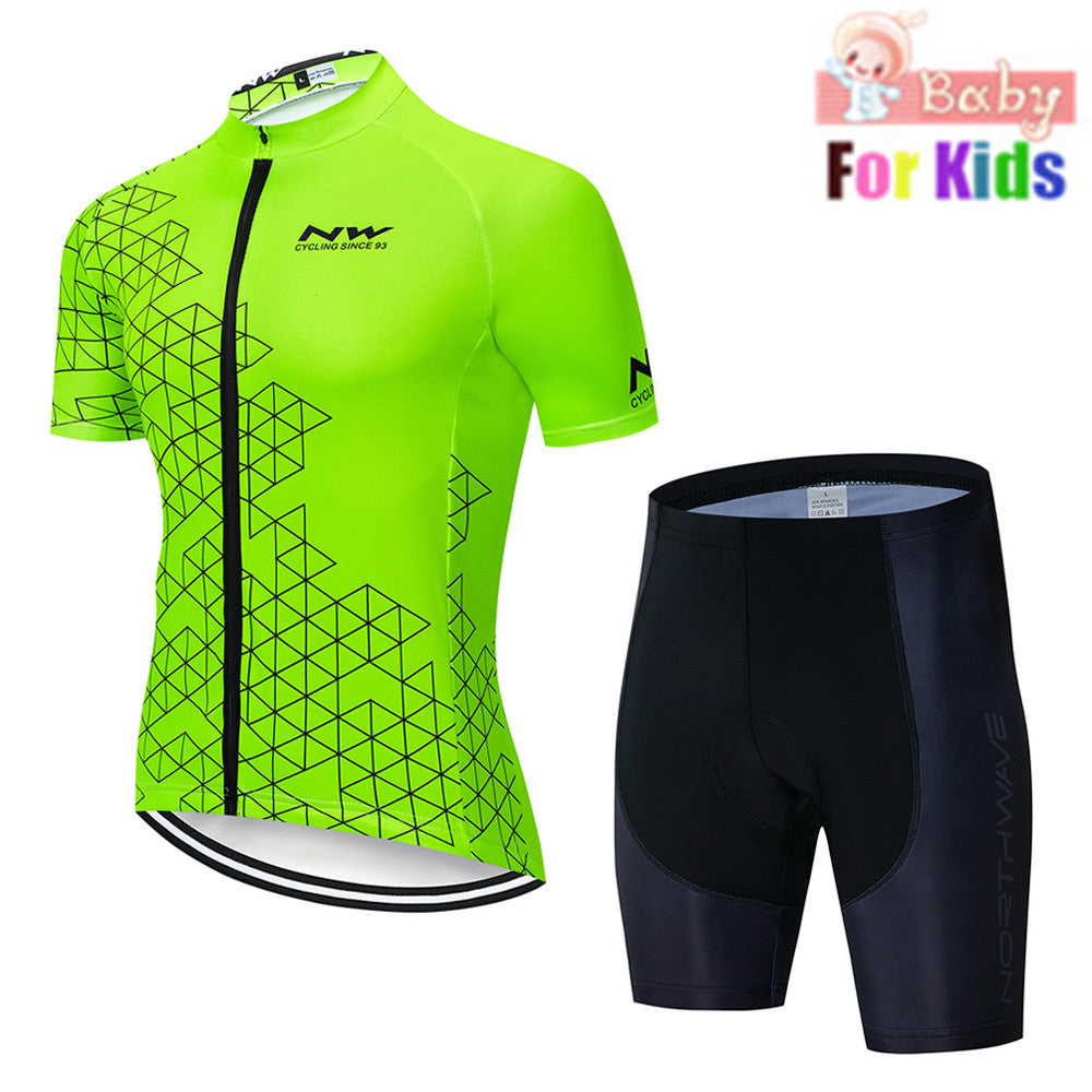 2020 new Kids Cycling Jersey Set etixx Children Cycling Clothing Summer Bike Jersey Quick Dry Bicycle Jersey Suit Fluorescence - ArtificialBeast