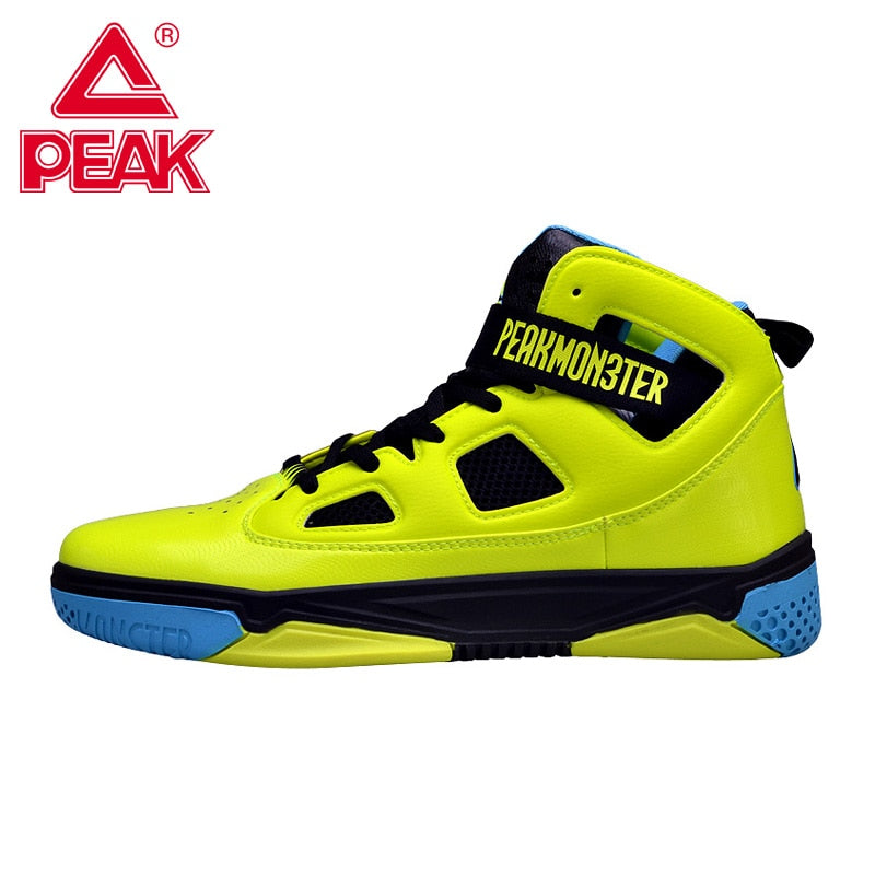 PEAK Basketball Shoes Men's Monster IV High Cut Ankle Protect Professional Slow Shock Rebound Damping Impact Resistance Sneakers - ArtificialBeast