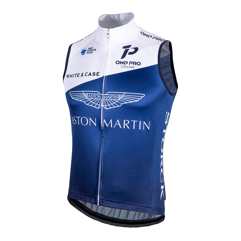 one pro aston martin storck custom cycling vest windstopper windproof breathable sleeveless ropa ciclismo hombre tenue cycliste - ArtificialBeast