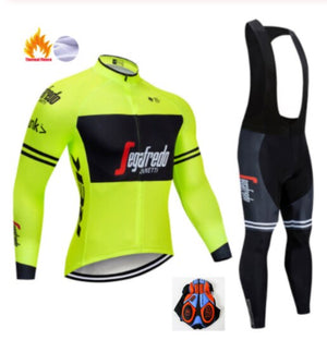 TREKKING 2019 Winter Thermal Fleece Warm Cycling Jersey Set Thermal Cycling Clothing Mtb Riding Clothing Ropa Ciclismo - ArtificialBeast