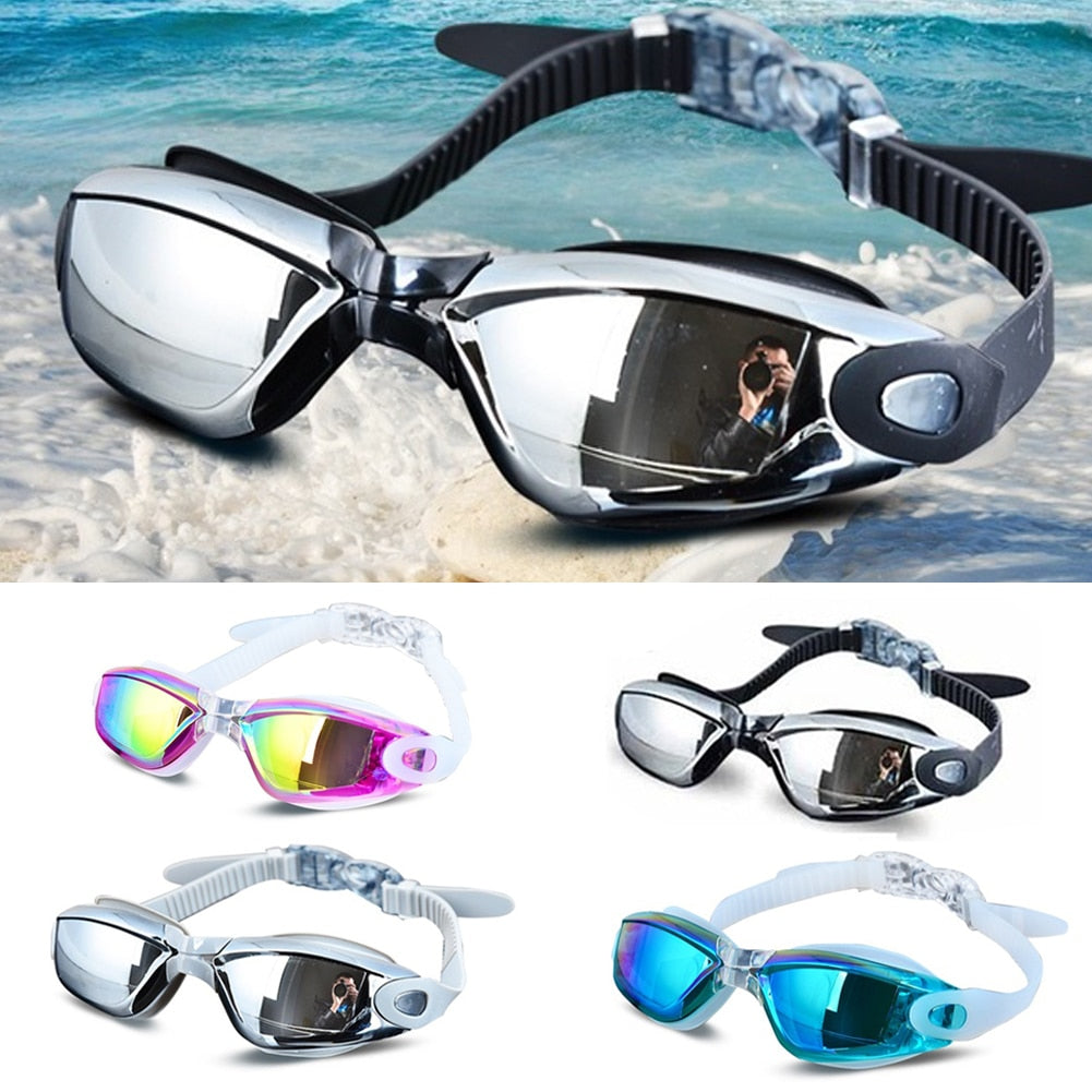 Electroplating UV Waterproof Anti fog Swimwear Eyewear Swim Diving Water Glasses Gafas Adjustable Swimming Goggles Women Men - ArtificialBeast