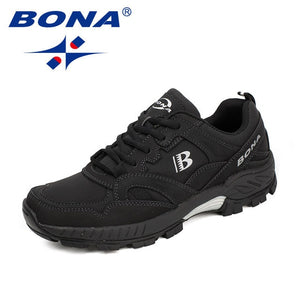 BONA New Classics Style Men Hiking Shoes Lace Up Men Athletic Shoes Outdoor Jogging Sneakers Comfortable Soft Fast Free Shipping - ArtificialBeast