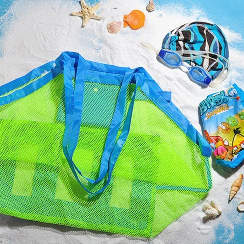 Portable Beach Bag Foldable Mesh Swimming Bag For Children Beach Toy Baskets Storage Bag Kids Outdoor Swimming Waterproof Bags - ArtificialBeast