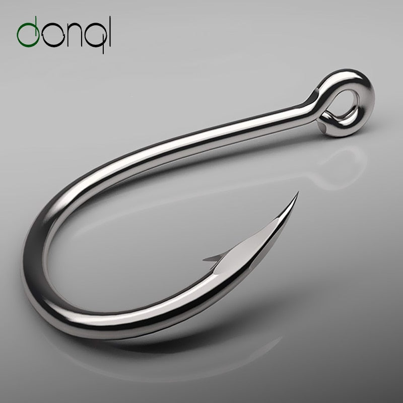 DONQL 50pcs Fishing Hooks Set Barbed Single Circle Carp Hook High Carbon Steel Sea Fishinhook Fly Fishing Accessories Tackle - ArtificialBeast