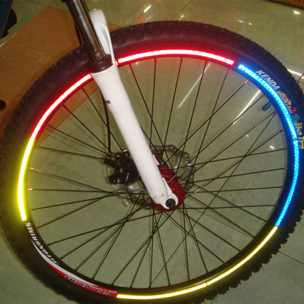 Bicycle reflector Fluorescent MTB Bike  Cycling Wheel Rim Reflective Stickers Decal Accessories - ArtificialBeast