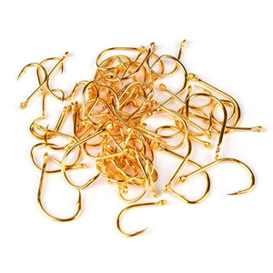 100Pcs/Box High Carbon Steel Gold/Silver Carp Fishing Bait 10 Mixed Sizes 3#-12#  Sharpened Ultrapoint Fishing Hook Set - ArtificialBeast