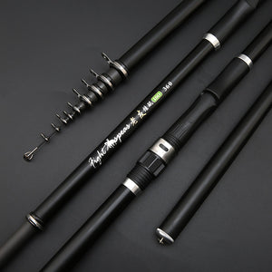 2019 Portable  Rock 2.4m 3.6m 4.5m 5.4m 6.3m 7.2m Carp rod  Telescopic Sea Fishing Rod Spinning rod carbon fiber Ultralight hard - ArtificialBeast