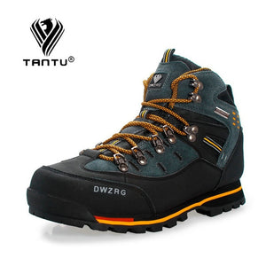 TANTU Men Hiking Shoes Waterproof Leather Shoes Climbing & Fishing Shoes New Popular Outdoor Shoes Men High Top Winter Boots - ArtificialBeast